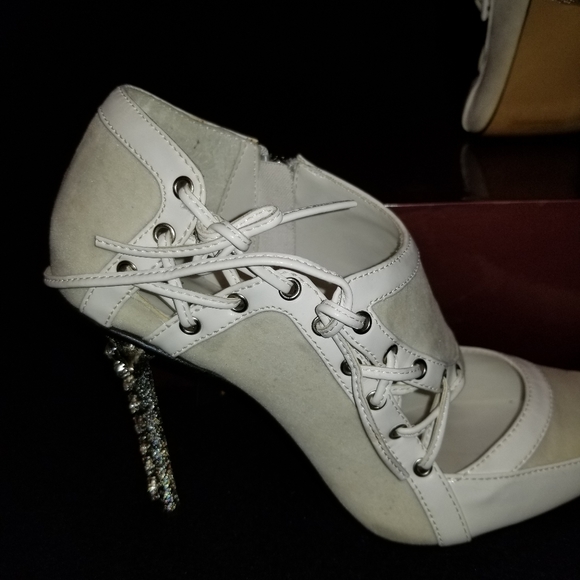 Lady Godiva Rhinestone High Heels Pointed Toe Stiletto Wedding Party Prom Shoes - Picture 6 of 14